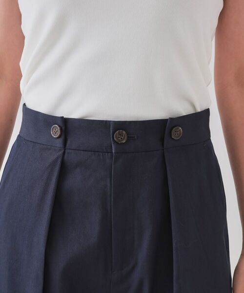 OPAQUE.CLIP / オペーク ドット クリップ パンツ | シャンブレーチノワイドパンツ【洗濯機洗い可】 | 詳細12