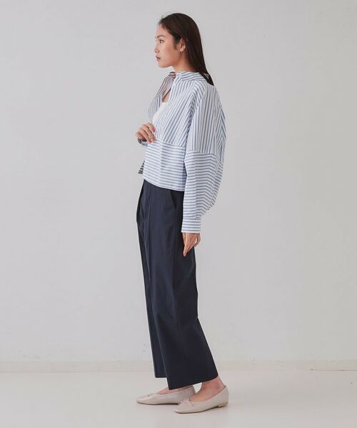 OPAQUE.CLIP / オペーク ドット クリップ パンツ | シャンブレーチノワイドパンツ【洗濯機洗い可】 | 詳細7