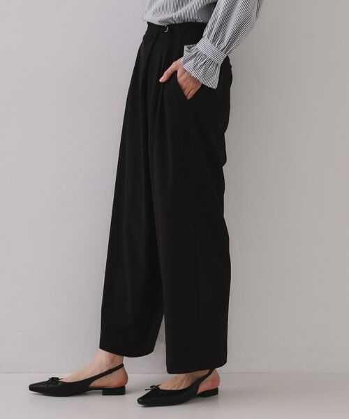 OPAQUE.CLIP / オペーク ドット クリップ パンツ | ラップベルトワイドパンツ【洗濯機洗い可】 | 詳細1