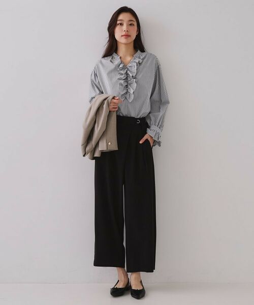 OPAQUE.CLIP / オペーク ドット クリップ パンツ | ラップベルトワイドパンツ【洗濯機洗い可】 | 詳細2