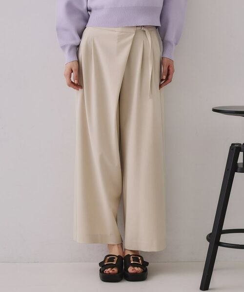 OPAQUE.CLIP / オペーク ドット クリップ パンツ | ラップベルトワイドパンツ【洗濯機洗い可】 | 詳細5