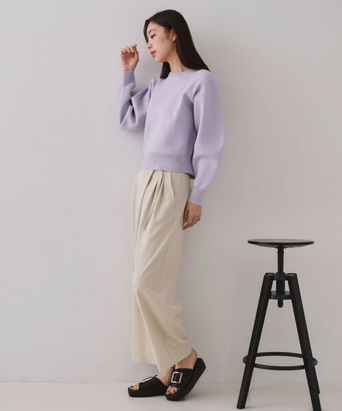 OPAQUE.CLIP / オペーク ドット クリップ パンツ | ラップベルトワイドパンツ【洗濯機洗い可】 | 詳細7