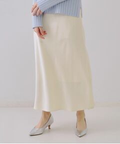 OPAQUE.CLIP / オペーク ドット クリップ ロング・マキシ丈スカート | サテンナロースカート【洗濯機洗い可】