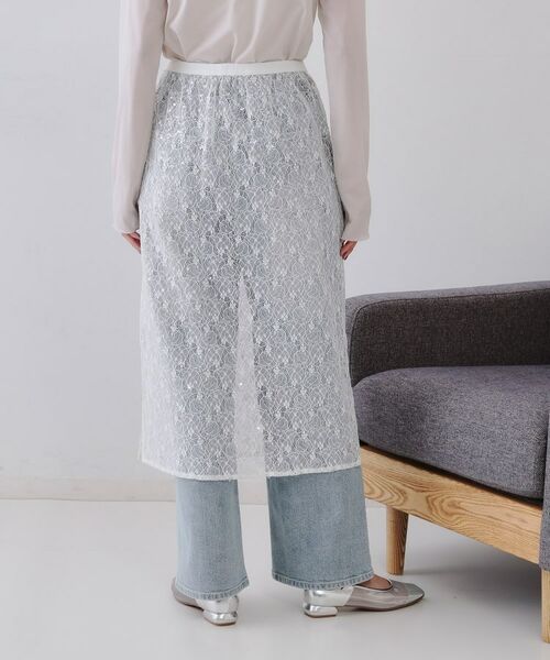 OPAQUE.CLIP / オペーク ドット クリップ スカート | シアーレーススパンコールスカート【洗濯機洗い可】 | 詳細11