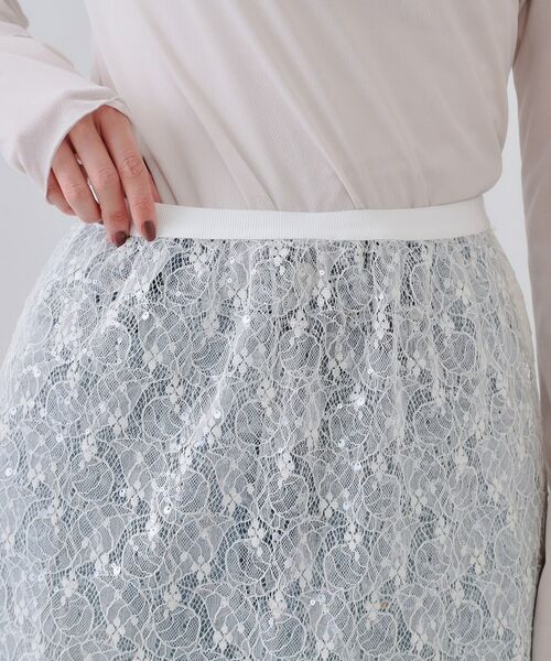 OPAQUE.CLIP / オペーク ドット クリップ スカート | シアーレーススパンコールスカート【洗濯機洗い可】 | 詳細12