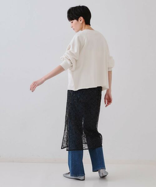 OPAQUE.CLIP / オペーク ドット クリップ スカート | シアーレーススパンコールスカート【洗濯機洗い可】 | 詳細3