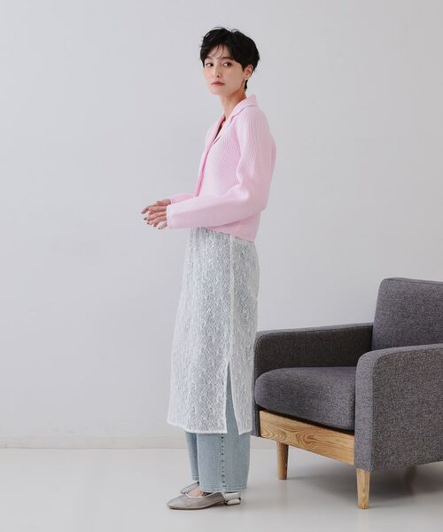 OPAQUE.CLIP / オペーク ドット クリップ スカート | シアーレーススパンコールスカート【洗濯機洗い可】 | 詳細6