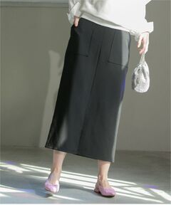 OPAQUE.CLIP / オペーク ドット クリップ ロング・マキシ丈スカート | ストレッチダブルポケットタイトスカート【洗濯機洗い可/防シワ】