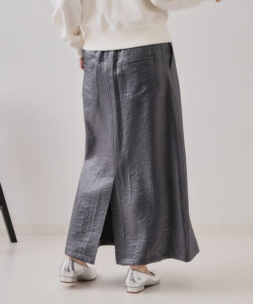 OPAQUE.CLIP / オペーク ドット クリップ ロング・マキシ丈スカート | ラメAラインロングスカート【洗濯機洗い可】 | 詳細1