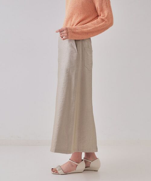 OPAQUE.CLIP / オペーク ドット クリップ ロング・マキシ丈スカート | ラメAラインロングスカート【洗濯機洗い可】 | 詳細10