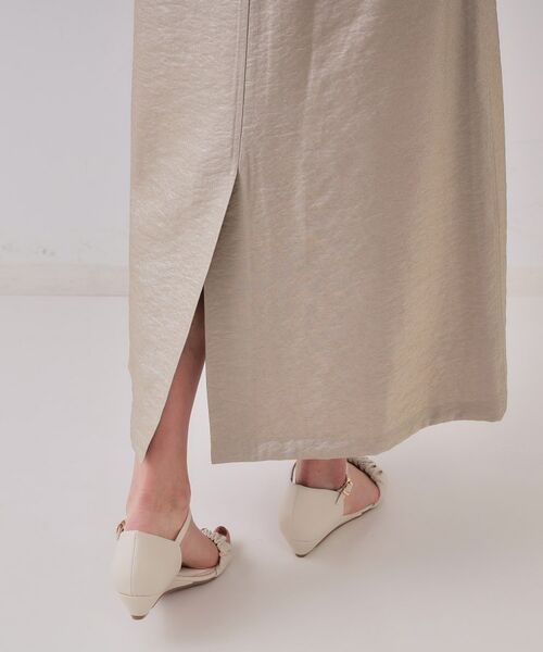 OPAQUE.CLIP / オペーク ドット クリップ ロング・マキシ丈スカート | ラメAラインロングスカート【洗濯機洗い可】 | 詳細17