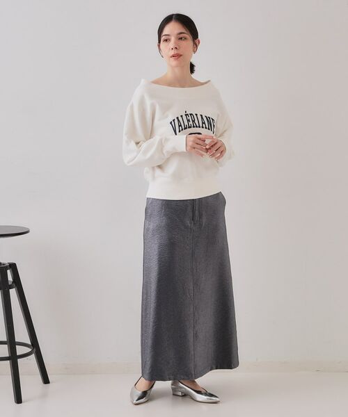 OPAQUE.CLIP / オペーク ドット クリップ ロング・マキシ丈スカート | ラメAラインロングスカート【洗濯機洗い可】 | 詳細2