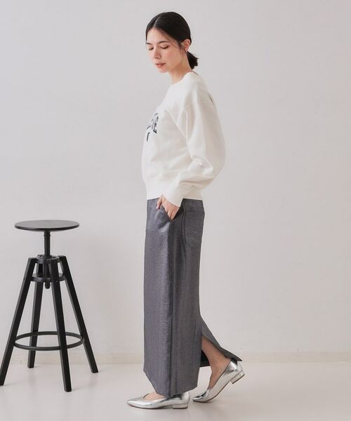 OPAQUE.CLIP / オペーク ドット クリップ ロング・マキシ丈スカート | ラメAラインロングスカート【洗濯機洗い可】 | 詳細3