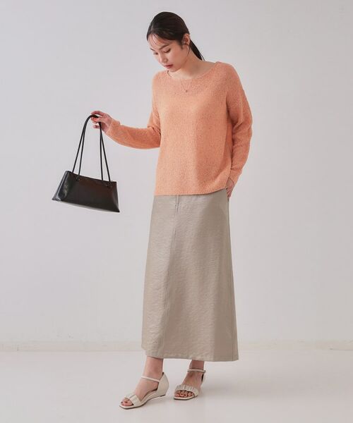 OPAQUE.CLIP / オペーク ドット クリップ ロング・マキシ丈スカート | ラメAラインロングスカート【洗濯機洗い可】 | 詳細6