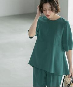 OPAQUE.CLIP / オペーク ドット クリップ シャツ・ブラウス | 《6色展開》ストレッチペプラムブラウス/セットアップ対応【洗濯機洗い可/防シワ】