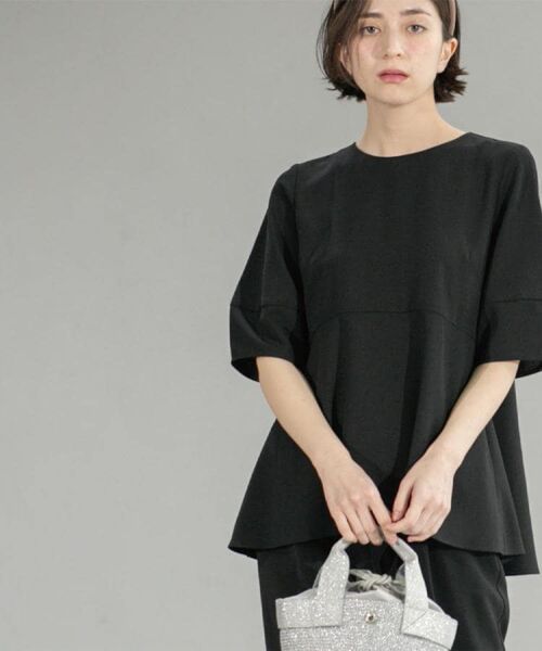 OPAQUE.CLIP / オペーク ドット クリップ シャツ・ブラウス | 《6色展開》ストレッチペプラムブラウス/セットアップ対応【洗濯機洗い可/防シワ】 | 詳細1