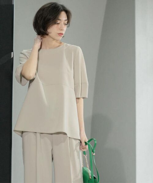 OPAQUE.CLIP / オペーク ドット クリップ シャツ・ブラウス | 《6色展開》ストレッチペプラムブラウス/セットアップ対応【洗濯機洗い可/防シワ】 | 詳細10