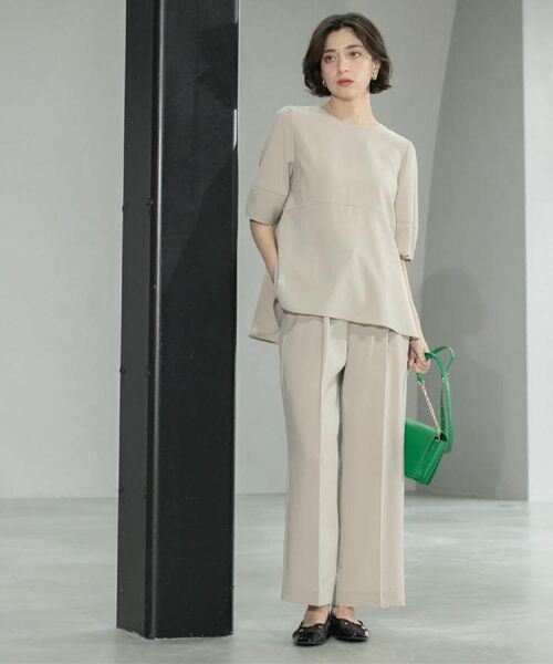 OPAQUE.CLIP / オペーク ドット クリップ シャツ・ブラウス | 《6色展開》ストレッチペプラムブラウス/セットアップ対応【洗濯機洗い可/防シワ】 | 詳細11