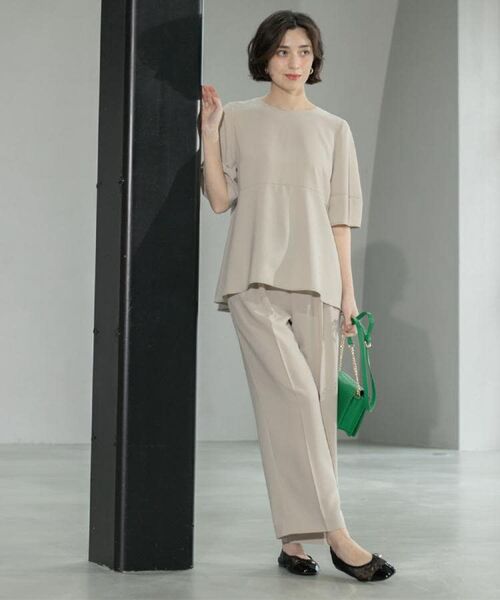 OPAQUE.CLIP / オペーク ドット クリップ シャツ・ブラウス | 《6色展開》ストレッチペプラムブラウス/セットアップ対応【洗濯機洗い可/防シワ】 | 詳細12