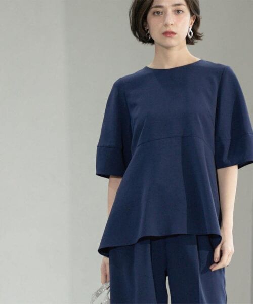 OPAQUE.CLIP / オペーク ドット クリップ シャツ・ブラウス | 《6色展開》ストレッチペプラムブラウス/セットアップ対応【洗濯機洗い可/防シワ】 | 詳細13