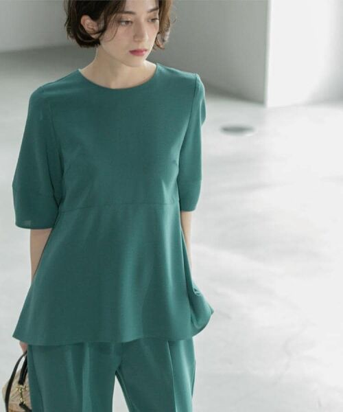 OPAQUE.CLIP / オペーク ドット クリップ シャツ・ブラウス | 《6色展開》ストレッチペプラムブラウス/セットアップ対応【洗濯機洗い可/防シワ】 | 詳細20