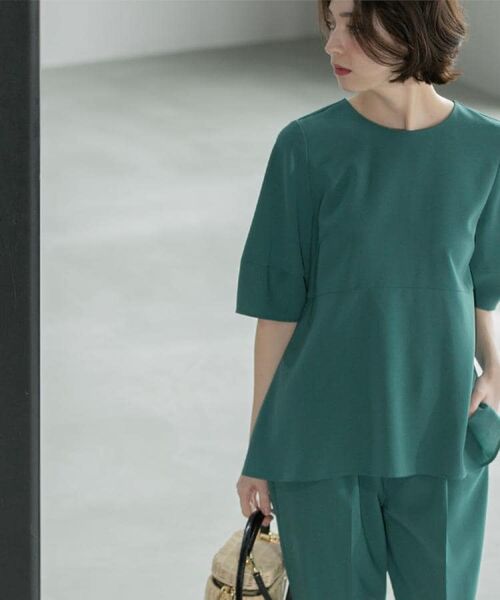 OPAQUE.CLIP / オペーク ドット クリップ シャツ・ブラウス | 《6色展開》ストレッチペプラムブラウス/セットアップ対応【洗濯機洗い可/防シワ】 | 詳細22