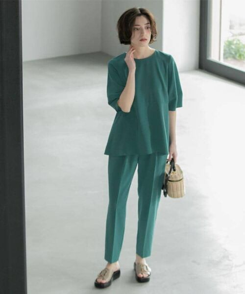 OPAQUE.CLIP / オペーク ドット クリップ シャツ・ブラウス | 《6色展開》ストレッチペプラムブラウス/セットアップ対応【洗濯機洗い可/防シワ】 | 詳細23