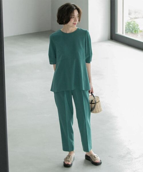 OPAQUE.CLIP / オペーク ドット クリップ シャツ・ブラウス | 《6色展開》ストレッチペプラムブラウス/セットアップ対応【洗濯機洗い可/防シワ】 | 詳細24