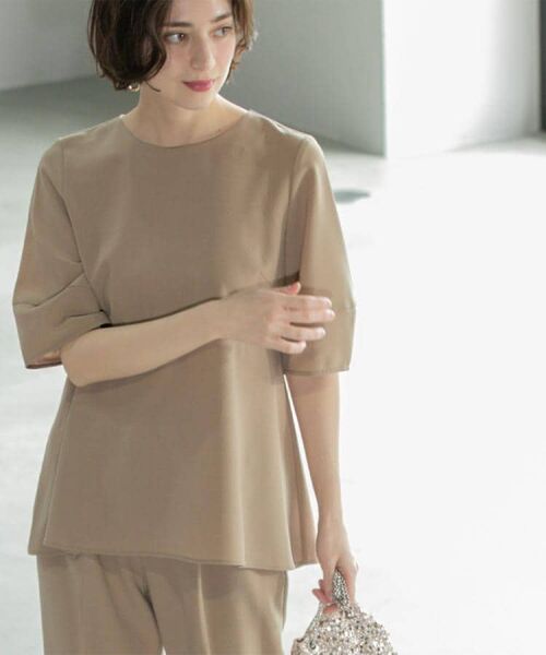 OPAQUE.CLIP / オペーク ドット クリップ シャツ・ブラウス | 《6色展開》ストレッチペプラムブラウス/セットアップ対応【洗濯機洗い可/防シワ】 | 詳細25