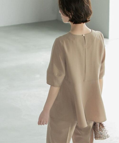 OPAQUE.CLIP / オペーク ドット クリップ シャツ・ブラウス | 《6色展開》ストレッチペプラムブラウス/セットアップ対応【洗濯機洗い可/防シワ】 | 詳細28