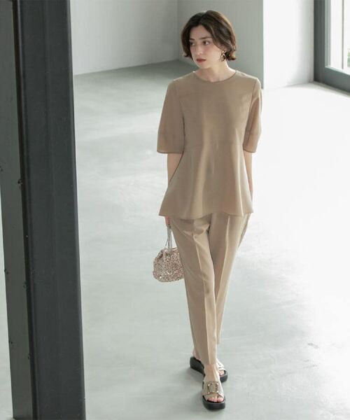 OPAQUE.CLIP / オペーク ドット クリップ シャツ・ブラウス | 《6色展開》ストレッチペプラムブラウス/セットアップ対応【洗濯機洗い可/防シワ】 | 詳細29