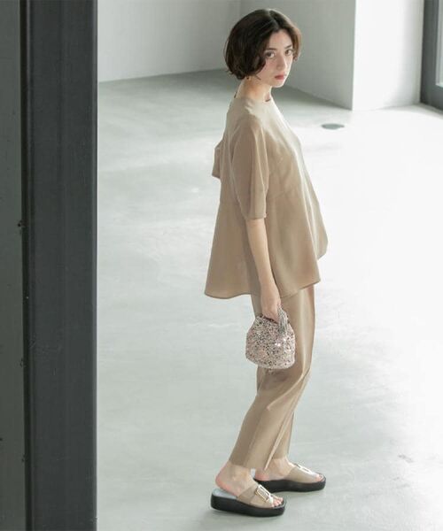 OPAQUE.CLIP / オペーク ドット クリップ シャツ・ブラウス | 《6色展開》ストレッチペプラムブラウス/セットアップ対応【洗濯機洗い可/防シワ】 | 詳細30