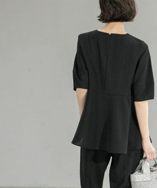 OPAQUE.CLIP / オペーク ドット クリップ シャツ・ブラウス | 《6色展開》ストレッチペプラムブラウス/セットアップ対応【洗濯機洗い可/防シワ】 | 詳細4