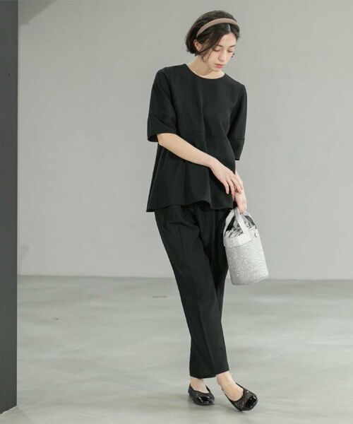 OPAQUE.CLIP / オペーク ドット クリップ シャツ・ブラウス | 《6色展開》ストレッチペプラムブラウス/セットアップ対応【洗濯機洗い可/防シワ】 | 詳細5