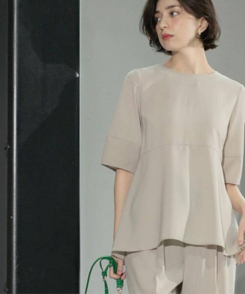 OPAQUE.CLIP / オペーク ドット クリップ シャツ・ブラウス | 《6色展開》ストレッチペプラムブラウス/セットアップ対応【洗濯機洗い可/防シワ】 | 詳細8