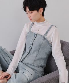 OPAQUE.CLIP / オペーク ドット クリップ ベスト | ストレッチデニムビスチェ/セットアップ対応【洗濯機洗い可】