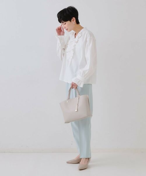 OPAQUE.CLIP / オペーク ドット クリップ シャツ・ブラウス | フロントフリルブラウス【洗濯機洗い可】 | 詳細3