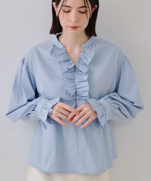 OPAQUE.CLIP / オペーク ドット クリップ シャツ・ブラウス | フロントフリルブラウス【洗濯機洗い可】 | 詳細5