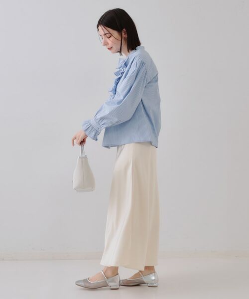 OPAQUE.CLIP / オペーク ドット クリップ シャツ・ブラウス | フロントフリルブラウス【洗濯機洗い可】 | 詳細7