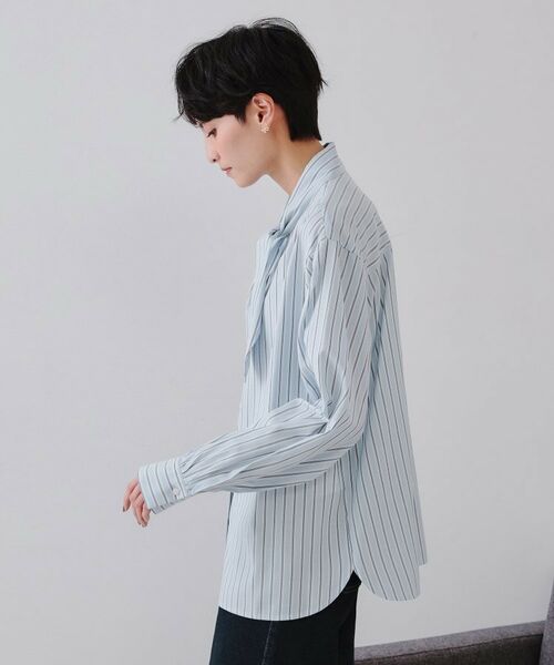 OPAQUE.CLIP / オペーク ドット クリップ シャツ・ブラウス | ストライプボウタイシャツ【洗濯機洗い可】 | 詳細14