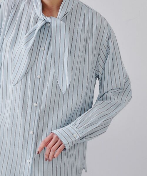 OPAQUE.CLIP / オペーク ドット クリップ シャツ・ブラウス | ストライプボウタイシャツ【洗濯機洗い可】 | 詳細17