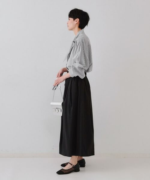 OPAQUE.CLIP / オペーク ドット クリップ シャツ・ブラウス | ストライプボウタイシャツ【洗濯機洗い可】 | 詳細3