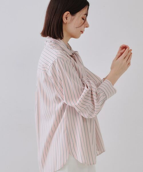 OPAQUE.CLIP / オペーク ドット クリップ シャツ・ブラウス | ストライプボウタイシャツ【洗濯機洗い可】 | 詳細5