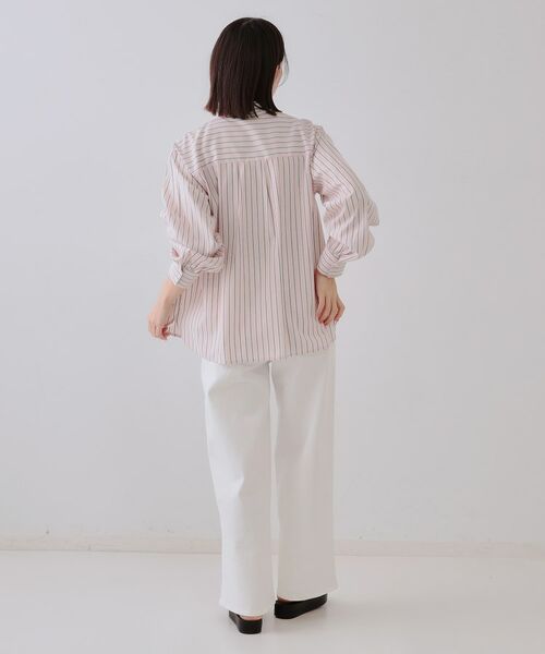 OPAQUE.CLIP / オペーク ドット クリップ シャツ・ブラウス | ストライプボウタイシャツ【洗濯機洗い可】 | 詳細7