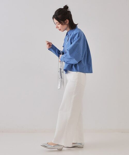 OPAQUE.CLIP / オペーク ドット クリップ シャツ・ブラウス | 《andGIRL掲載》ストライプフォルムシャツ【洗濯機洗い可】 | 詳細10