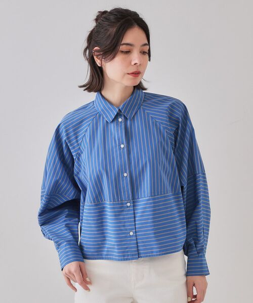OPAQUE.CLIP / オペーク ドット クリップ シャツ・ブラウス | 《andGIRL掲載》ストライプフォルムシャツ【洗濯機洗い可】 | 詳細12
