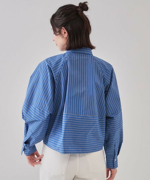 OPAQUE.CLIP / オペーク ドット クリップ シャツ・ブラウス | 《andGIRL掲載》ストライプフォルムシャツ【洗濯機洗い可】 | 詳細14