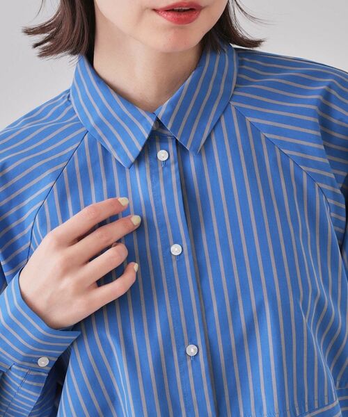 OPAQUE.CLIP / オペーク ドット クリップ シャツ・ブラウス | 《andGIRL掲載》ストライプフォルムシャツ【洗濯機洗い可】 | 詳細15