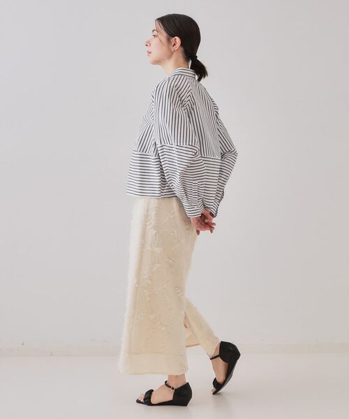OPAQUE.CLIP / オペーク ドット クリップ シャツ・ブラウス | 《andGIRL掲載》ストライプフォルムシャツ【洗濯機洗い可】 | 詳細2