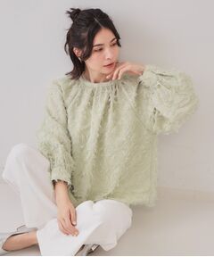 OPAQUE.CLIP / オペーク ドット クリップ シャツ・ブラウス | 《VERY掲載》フリンジジャカードブラウス【洗濯機洗い可】